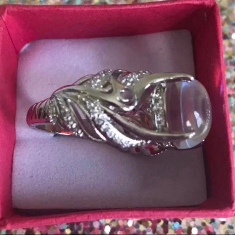 Sterling silver and moonstone ring - Picture 3 of 4